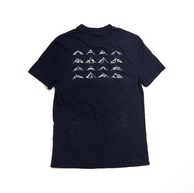 Men's 16 Mountains Upcycled Pocket T-Shirt in Navy (Medium)