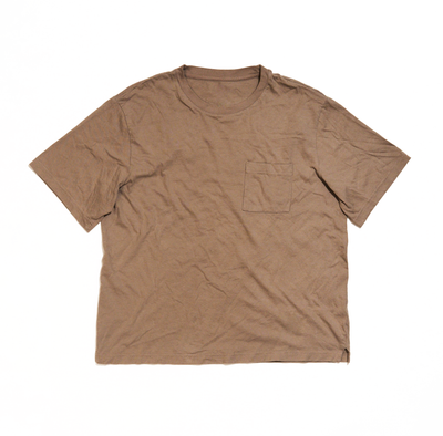 Men's 16 Mountains Upcycled Pocket T-Shirt in Brown (Large)